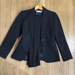 Women's Black Pinstripe Suit